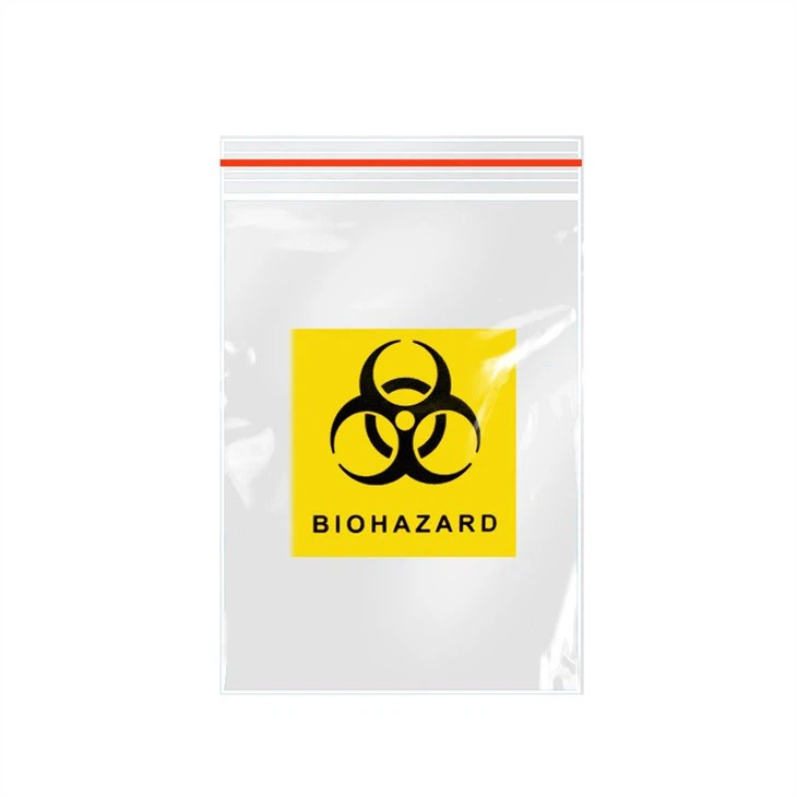 Ziplock LDPE Biohazard Specimen Collection Bags